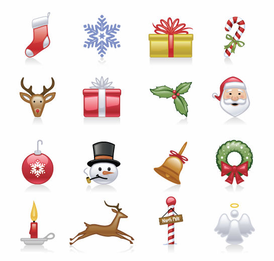 free vector Christmas Icons Vector Set